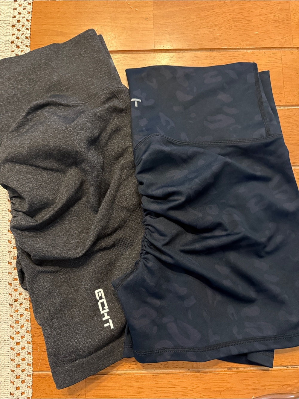 ECHT Navy and Charcoal Athletic scrunch short